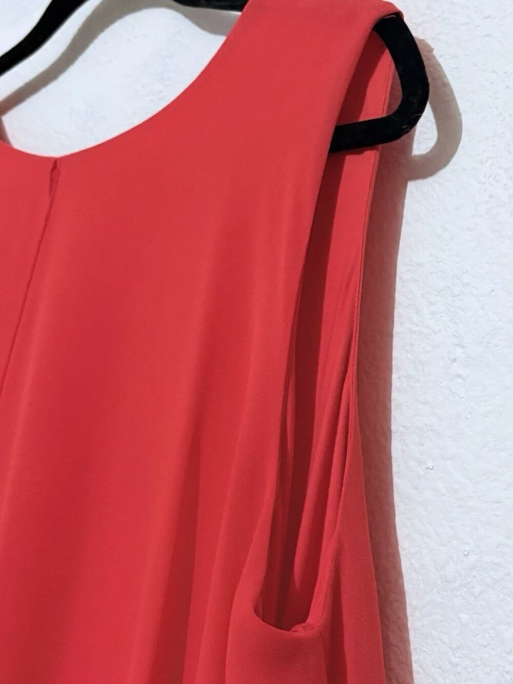Soft Surroundings Bonita Rosa Woven Overlay Tank Hot Coral Womens XL - Picture 9 of 9